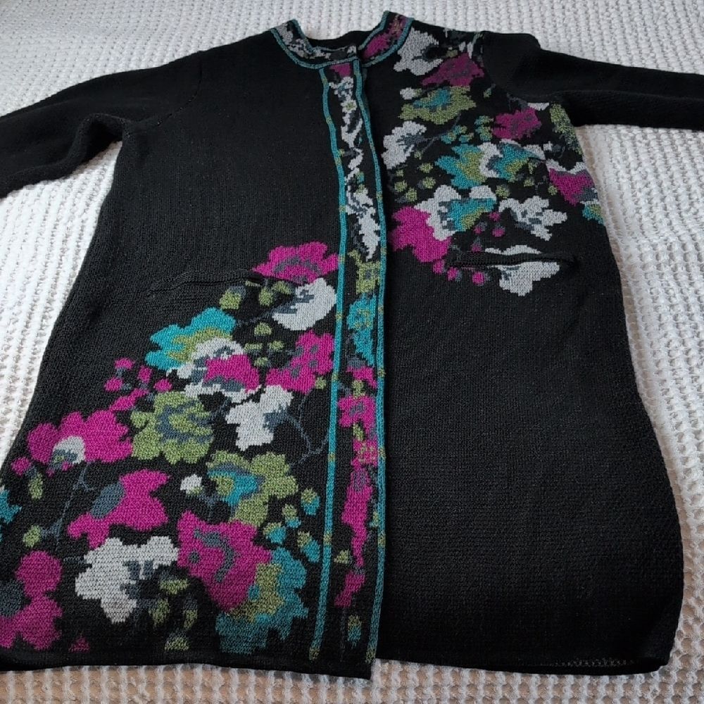 J. Jill Multicolor Long Knit Cardigan Sweater Size L